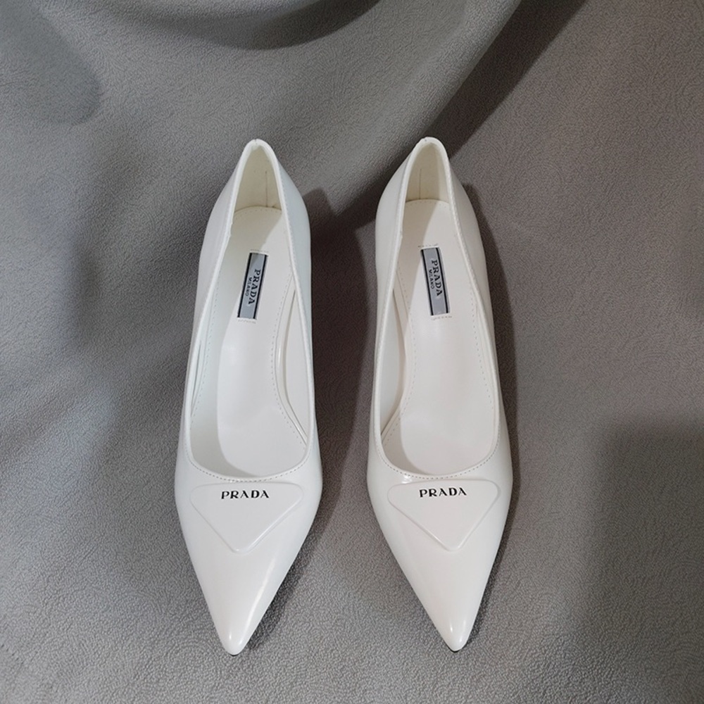 Prada White High Heels